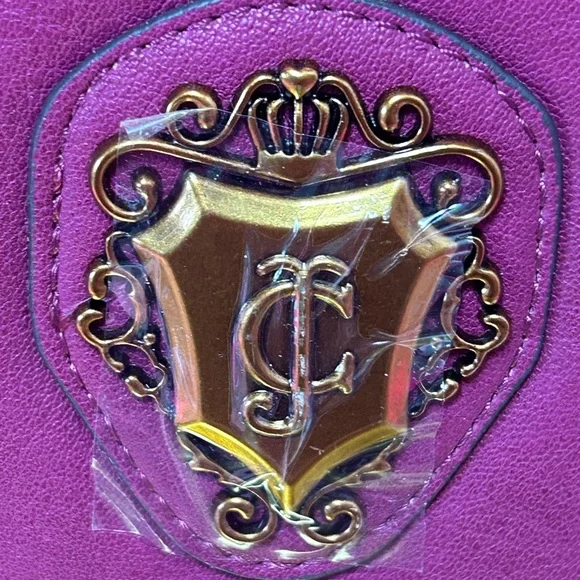 Juicy Couture Plum Zip-Around Wallet with Gold Hardware Approx. 8 x 4 - Picture 9 of 17